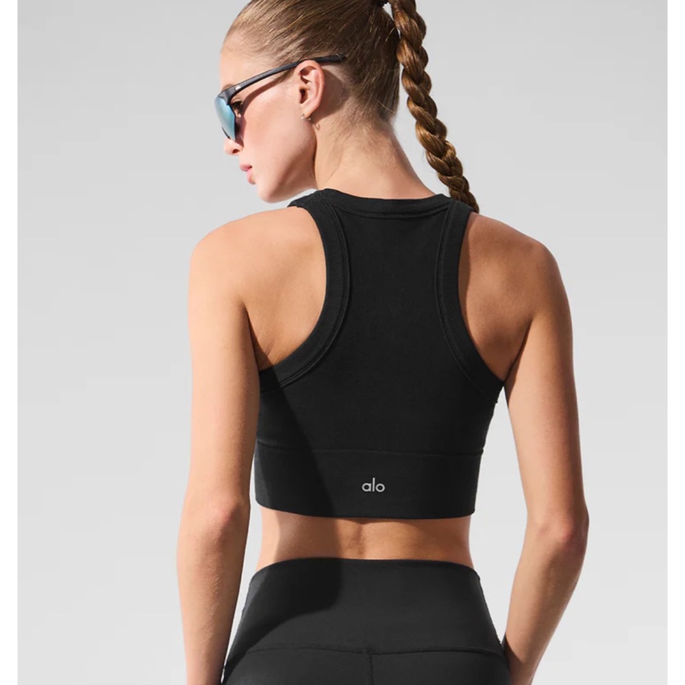 ALO Yoga Black Racerback Sports Bra